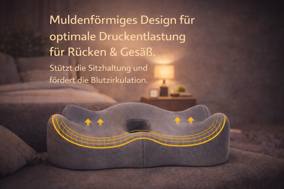 SitWell Premium - Ergonomisches Sitzkissen
