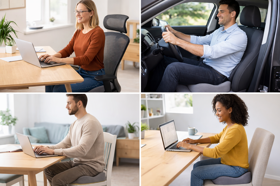 SitWell Premium - Ergonomisches Sitzkissen