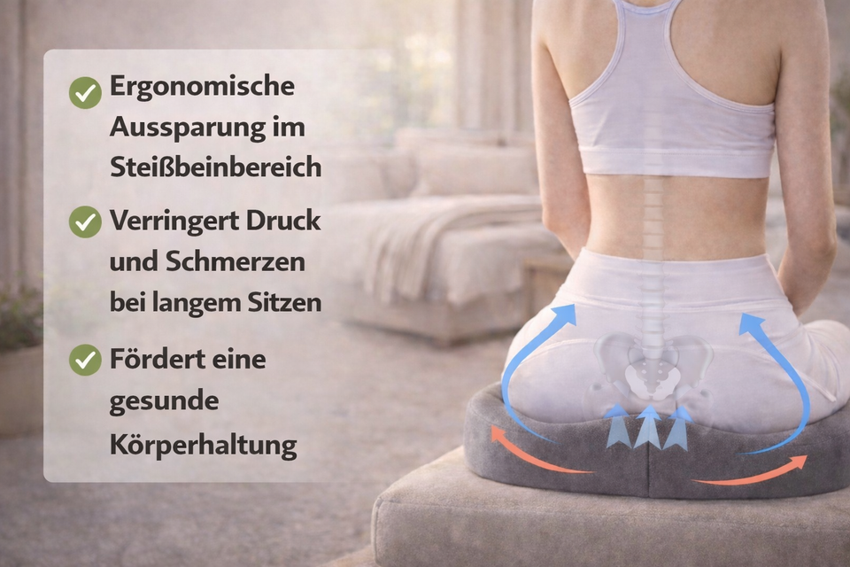 SitWell Premium - Ergonomisches Sitzkissen
