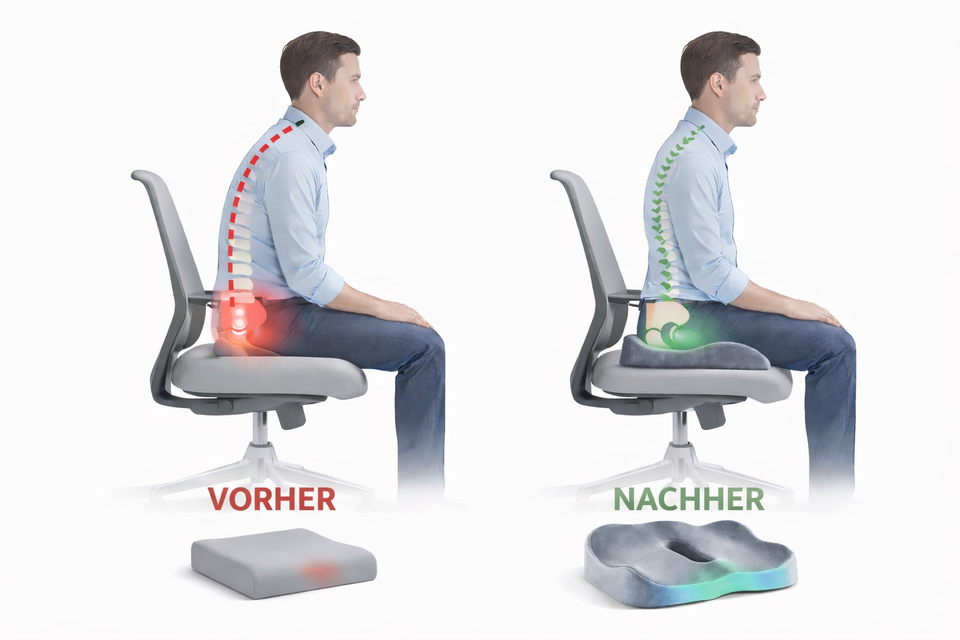 SitWell Premium - Ergonomisches Sitzkissen
